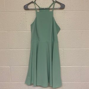Lulu's Sage Green Skater Dress